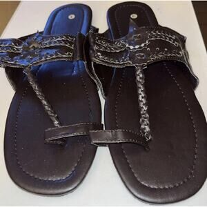 Generation Hippie Costume Sandals Unisex Shoes Adult Size L (10 -11.5) Black